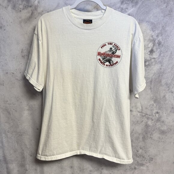 Vintage Bodybuilding Sports Nutrition T Shirt Mens Large 21x26.5 Gym Workout - Picture 2 of 12